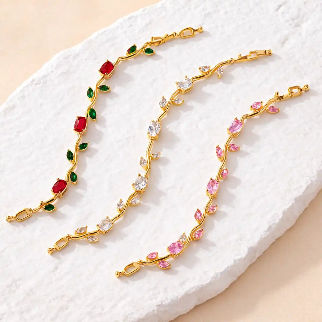 Delicatta™ | Brazalete de tulipanes Oro 18K + Caja de regalo 🌷