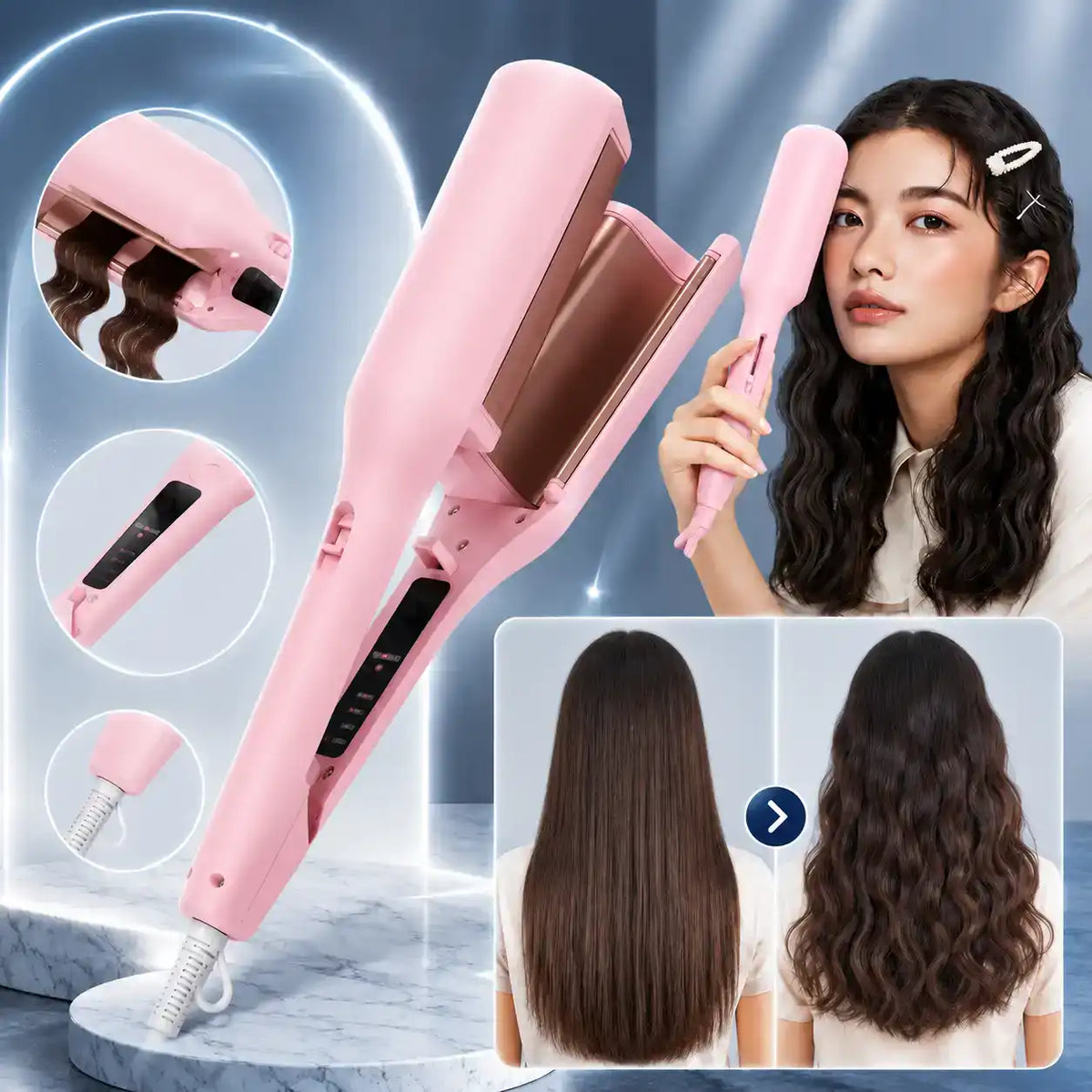 RIZADORA ONDAS DE SIRENA | Regala belleza y que protege el cabello 🔵