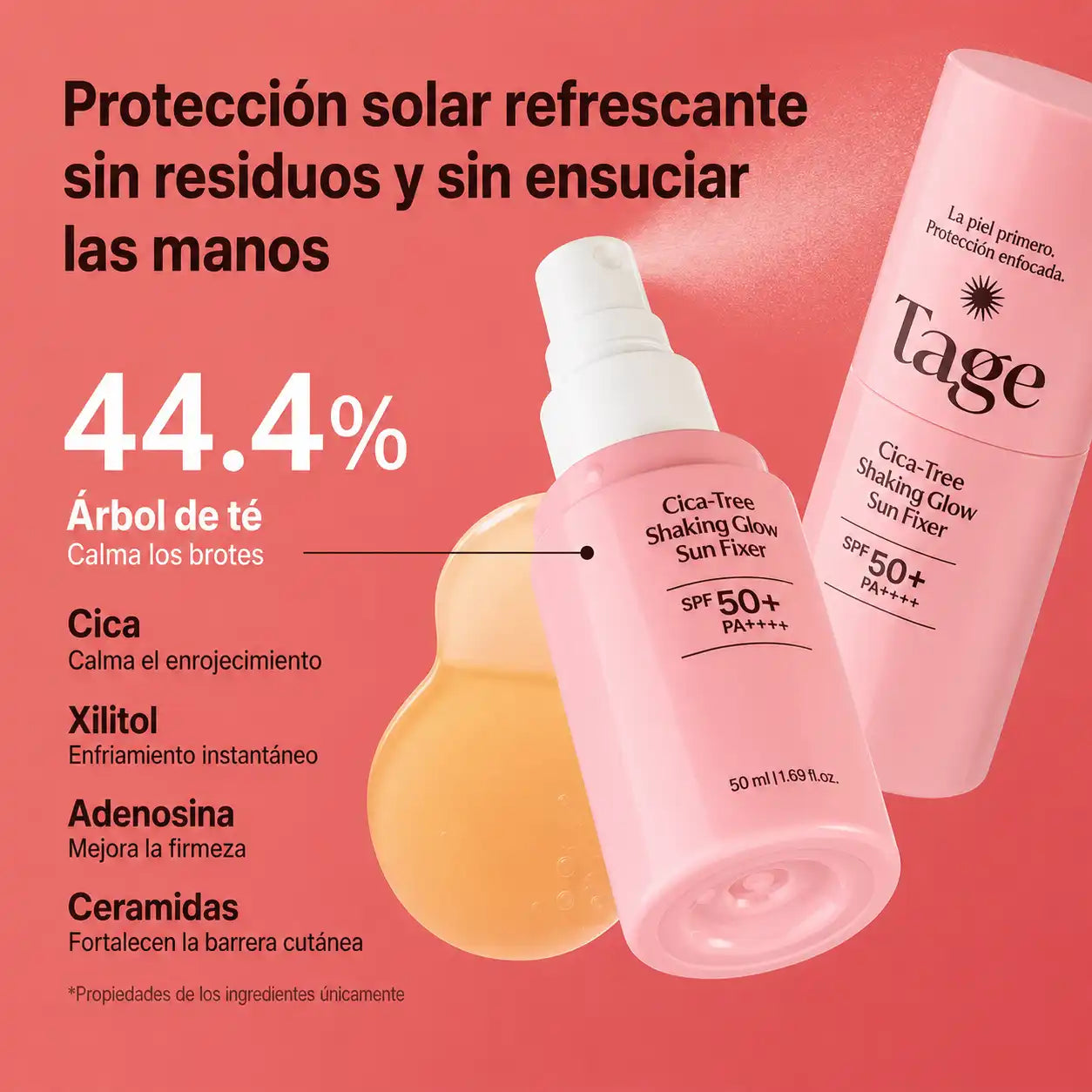 TAGE SUNSCREEN™ | Protector solar y fijador de maquillaje 😎✨