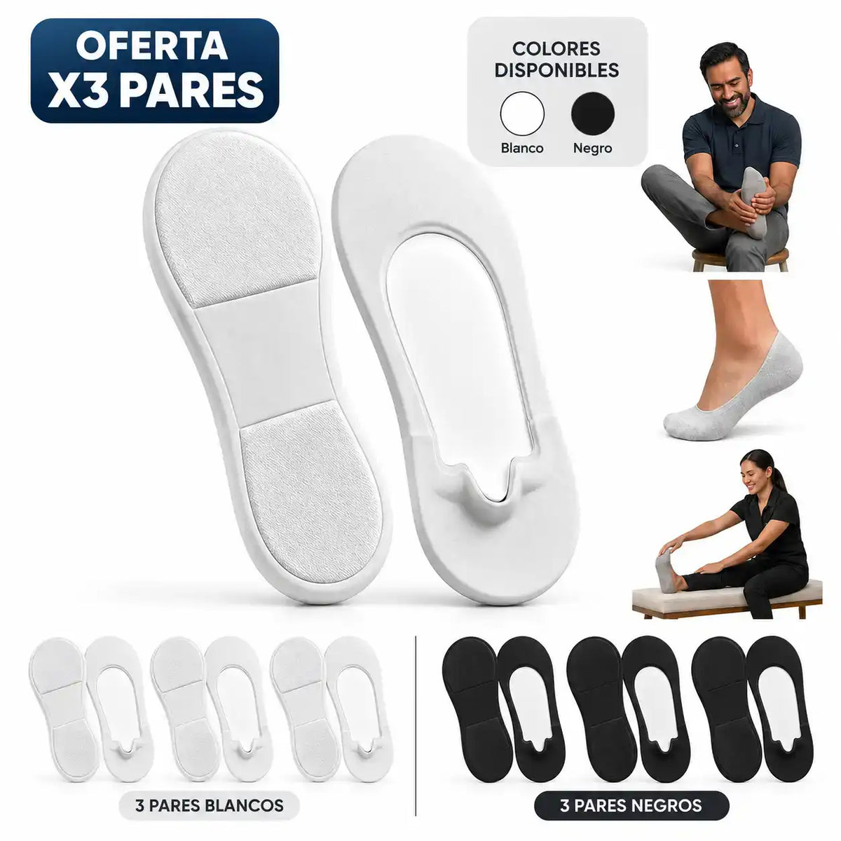 RECUFLEX | Medias especiales para la fascitis plantar x3 pares 🦶🏻