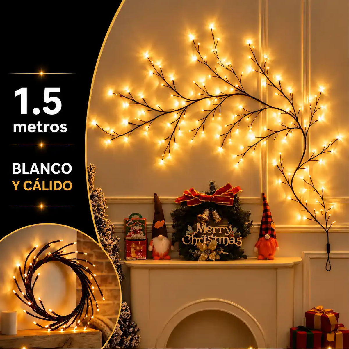 RAMA DECORATIVA NAVIDEÑA | Estilo moderno y ambiente mágico en esta navidad 🎅🏻