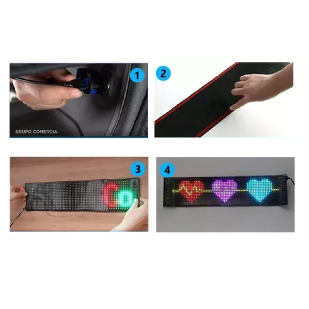 LETRERO LED PERSONALIZABLE PARA CARROS