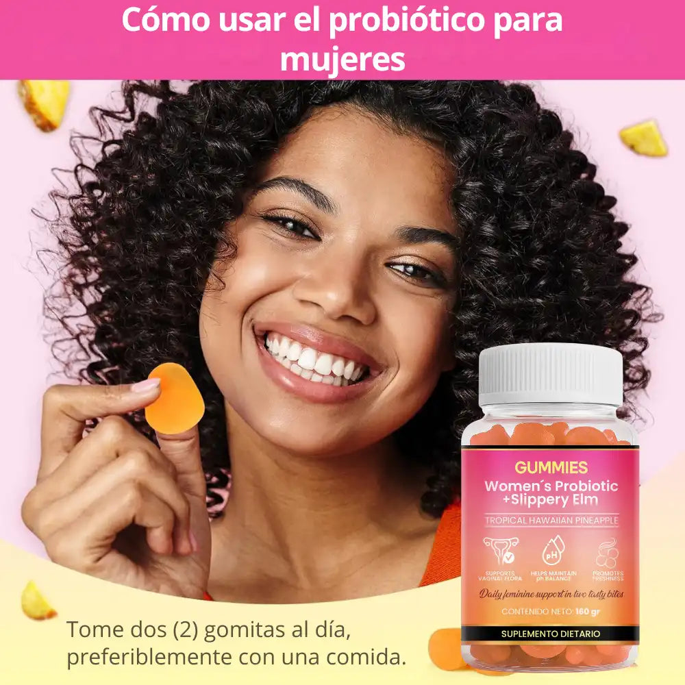Gomitas probióticas femeninas para equilibrar el pH y aliviar la sequedad 🍍
