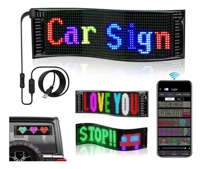 LETRERO LED PERSONALIZABLE PARA CARROS