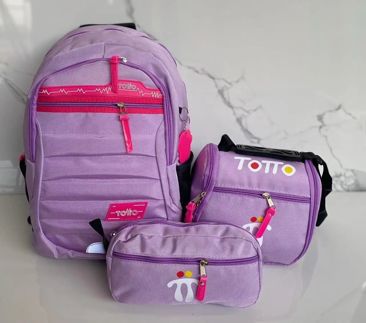 COMBO ESCOLAR TOTTO X3 | LONCHERA + MALETA + CARTUCHERA 🎒