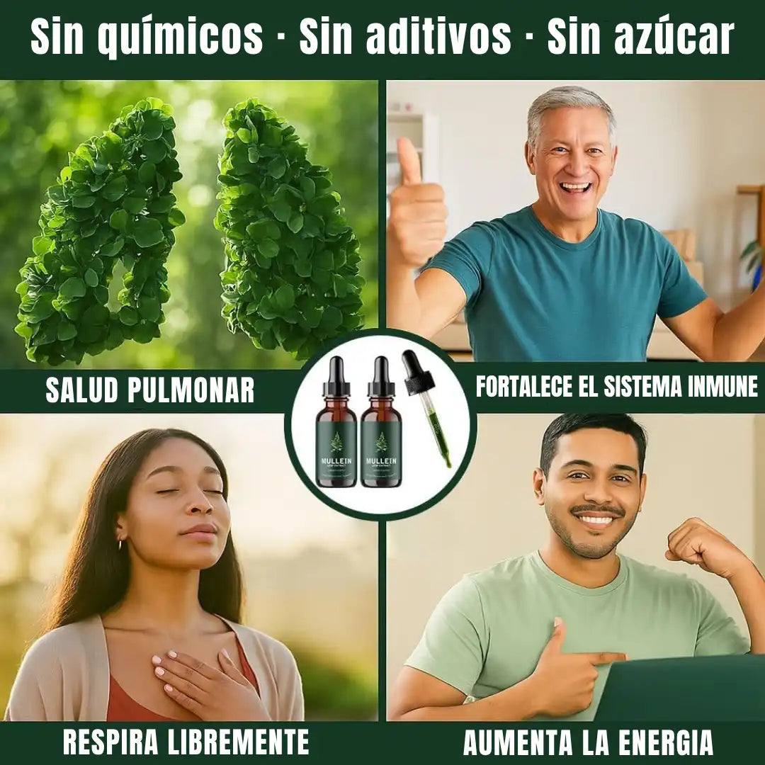 MULLEIN® | Limpia los pulmones de impurezas para una respiración más fácil.