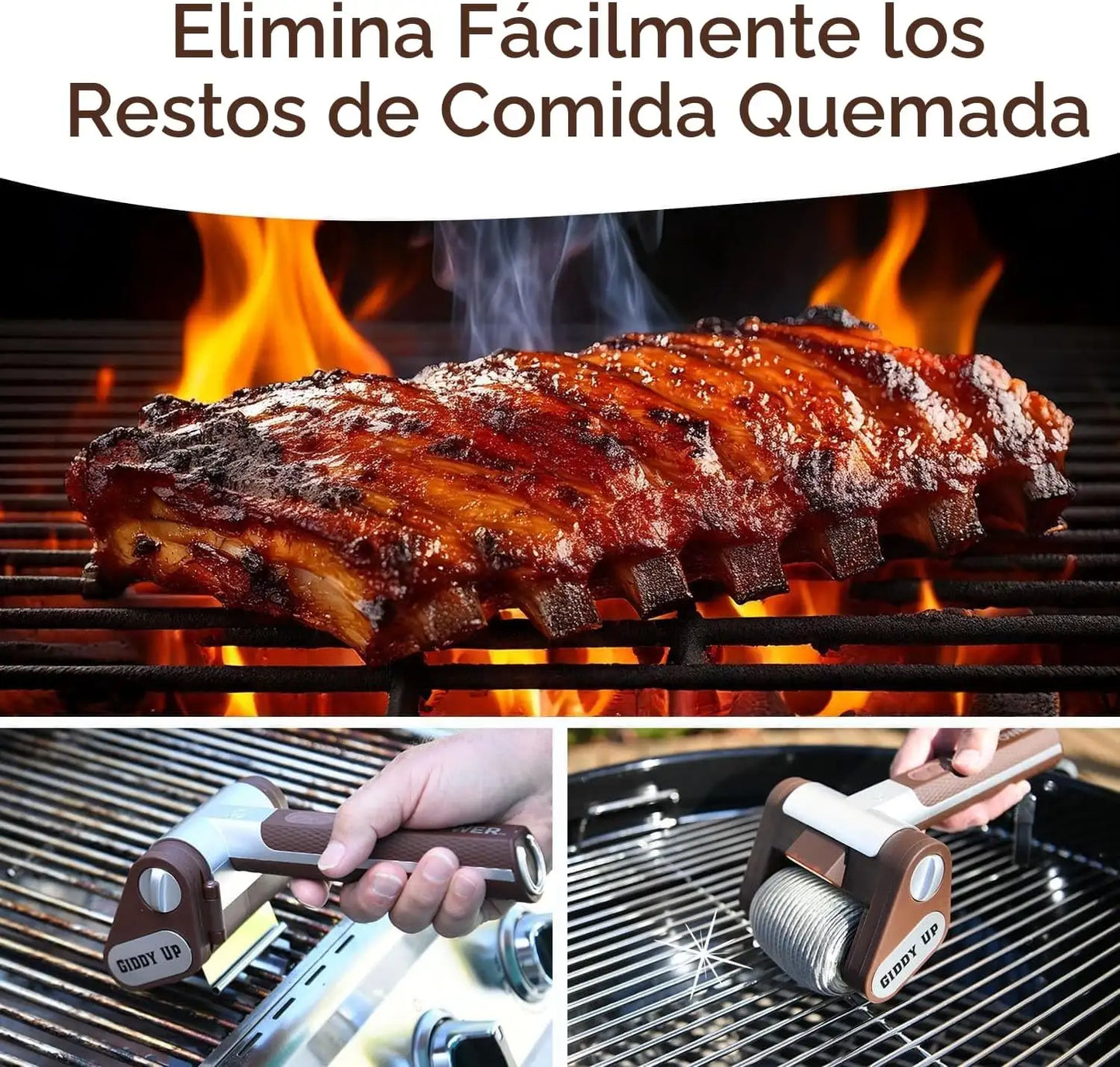 GRILLBRUSH™ | Limpia y brilla parrillas, asadores, planchas a la perfección ✨