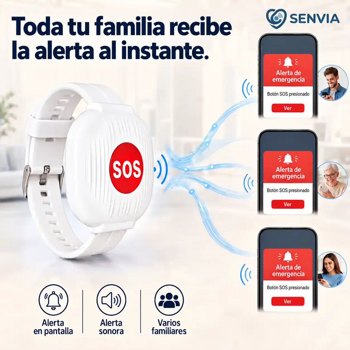 PULSERA DE EMERGENCIA PARA ADULTOS MAYORES 🆘
