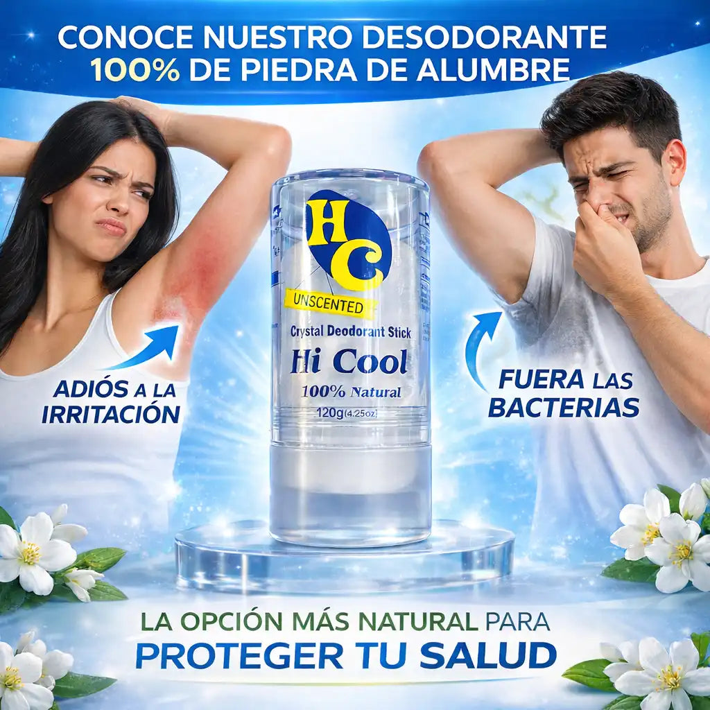 Desodorante piedra alumbre 100% natural - Aclara y protege