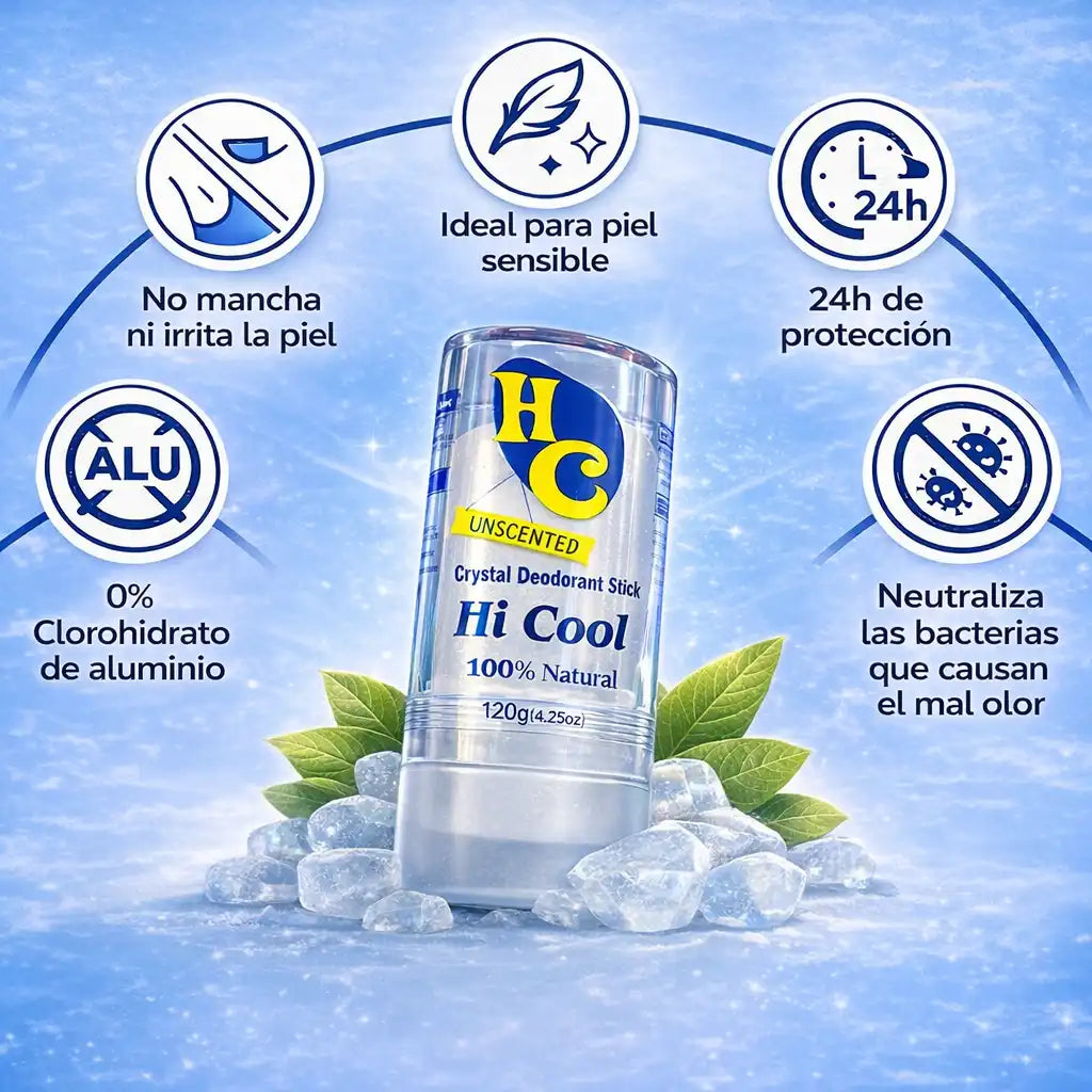 Desodorante piedra alumbre 100% natural - Aclara y protege
