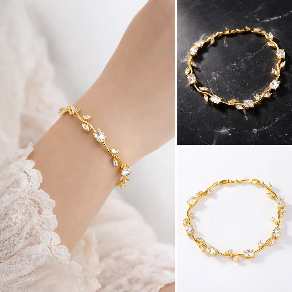 Delicatta™ | Brazalete de tulipanes Oro 18K + Caja de regalo 🌷