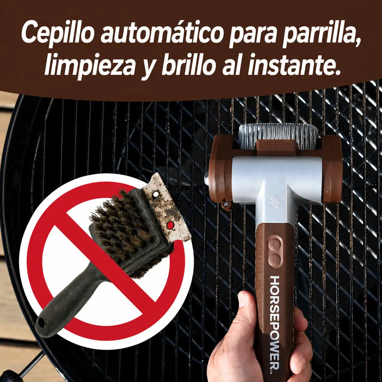 GRILLBRUSH™ | Limpia y brilla parrillas, asadores, planchas a la perfección ✨