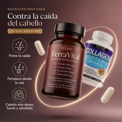 FERRAVITAL + COLLAGEN PEPTIDES | La combinación maestra para detener la caída del cabello ✅