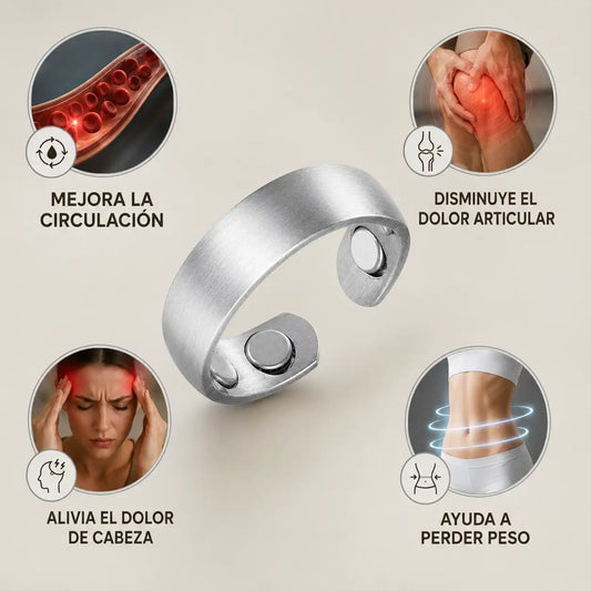 ANILLO MAGNÉTICO PLATEADO