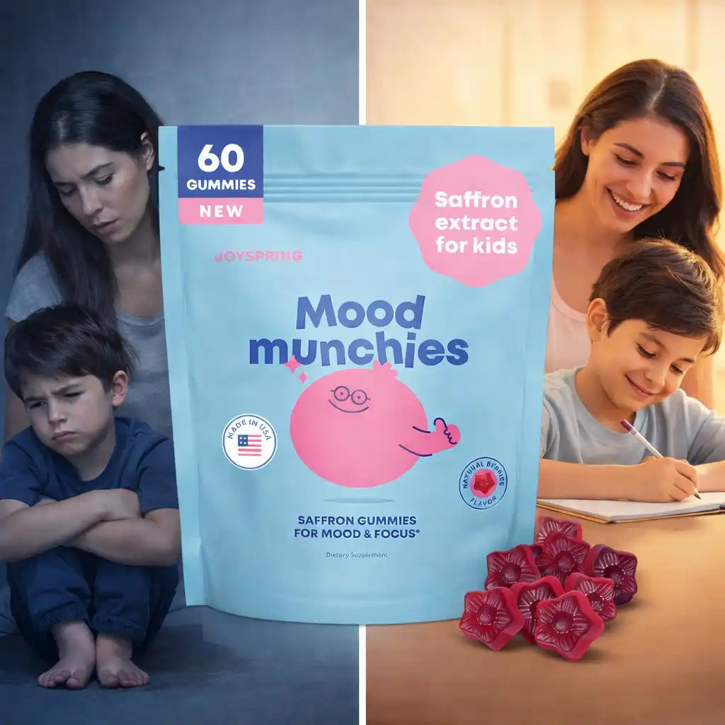 MOOD MUNCHIES® | Gomitas de azafrán: más calma, más enfoque y más sonrisas 🍓👨‍👩‍👧‍👦
