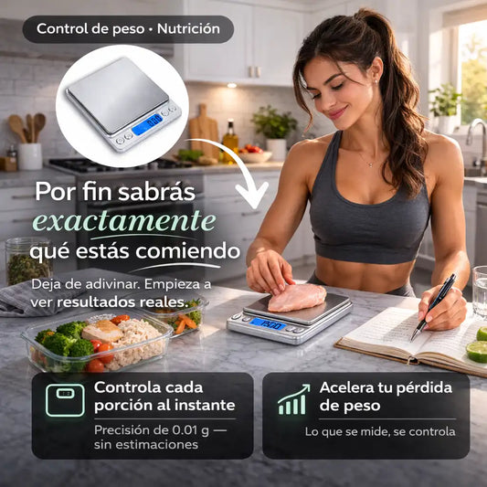 GramFit® | Báscula de cocina + Guía de nutrición 💪🏻