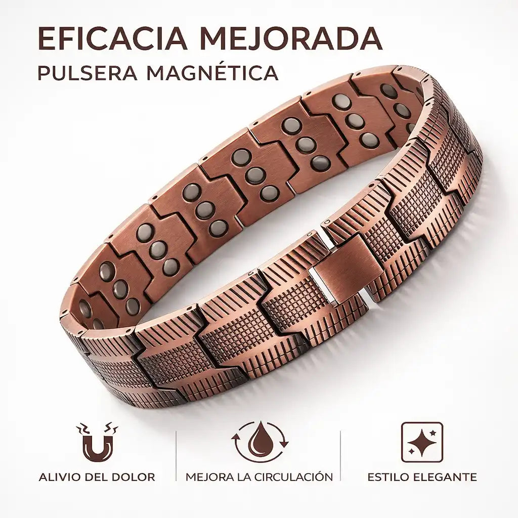 PULSERA DE COBRE | Disfruta de los beneficios naturales del cobre y el magnetismo 🧲