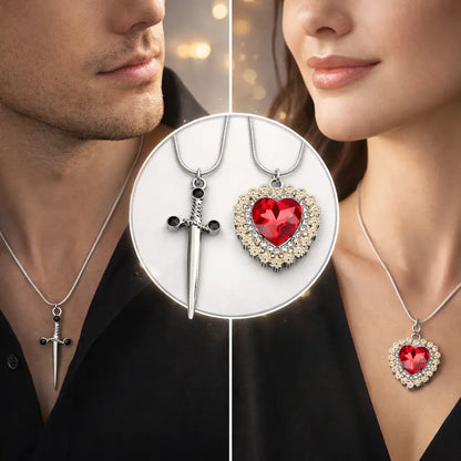 Heart Necklaces™ | Set collar espada y corazón, incluye caja de regalo 💘