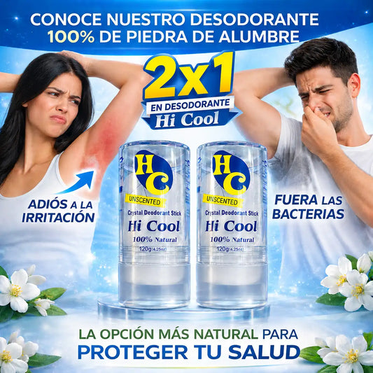 Desodorante piedra alumbre 2x1 | Aclara y protege por más de un año 🧊🍃