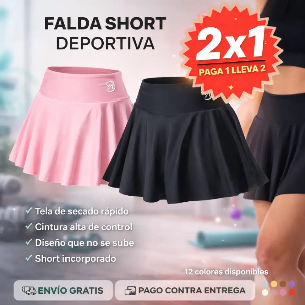 FALDA SHORT DE EJERCICIO 2X1