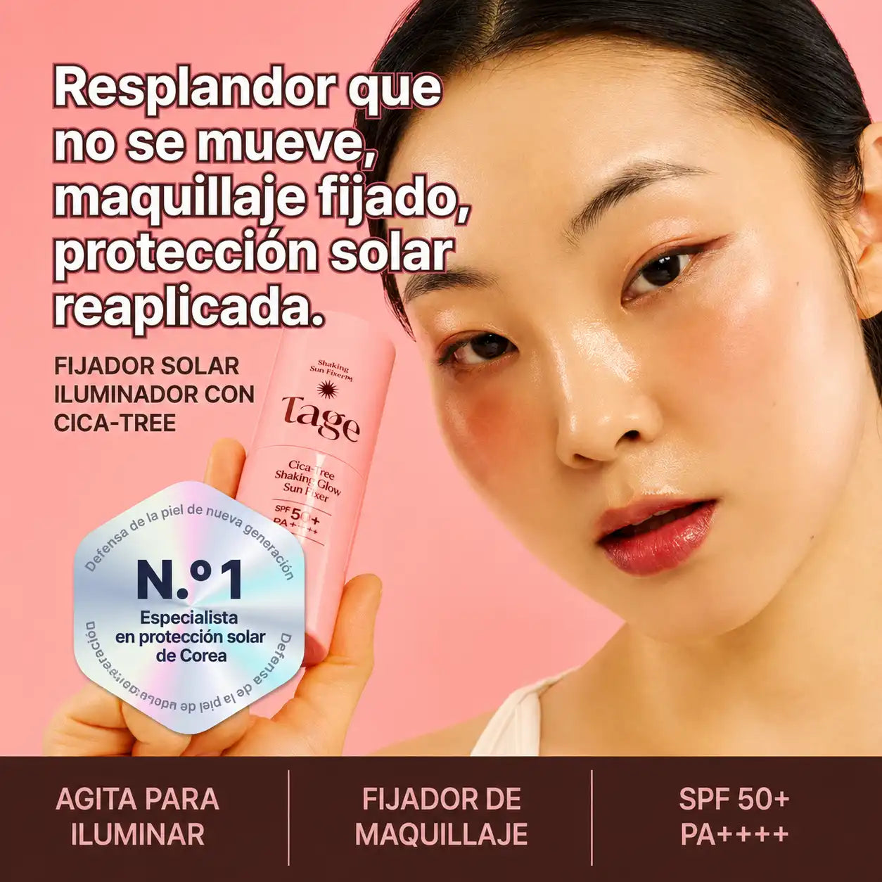 TAGE SUNSCREEN™ | Protector solar y fijador de maquillaje 😎✨
