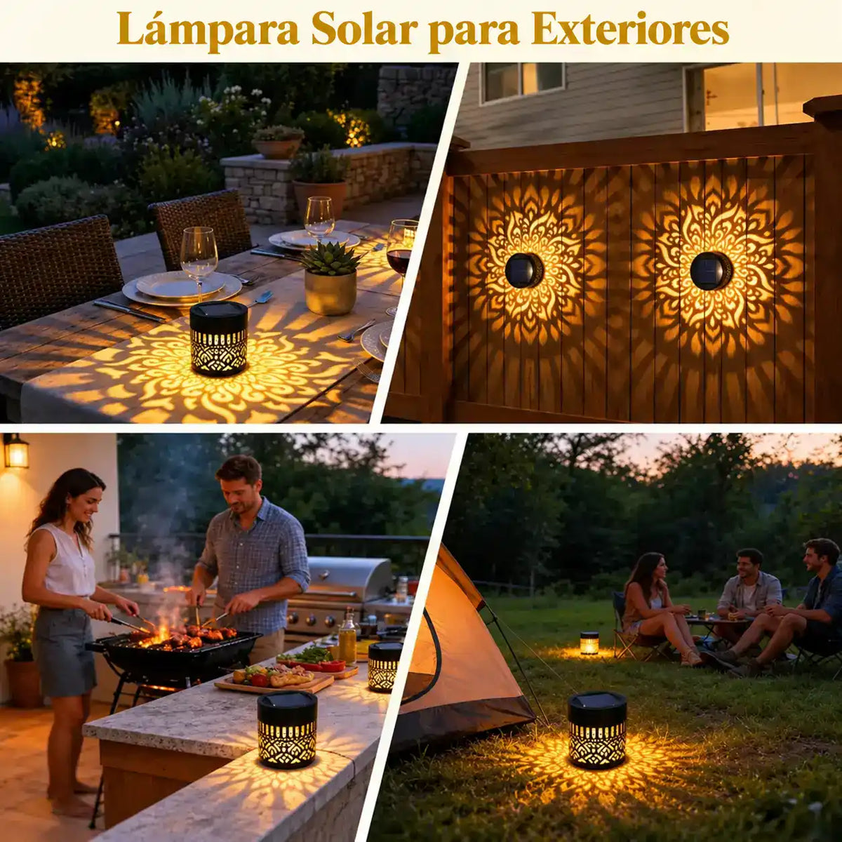 LÁMPARAS DE MANDALAS 2x1 | Luz cálida y se recargan con energía solar ☀️