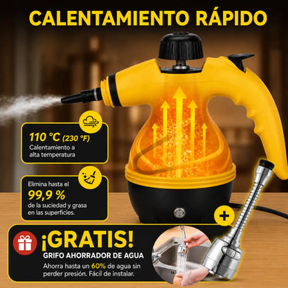 Máquina de limpieza profunda a vapor + Grifo ahorrador de agua GRATIS 🔥🚿
