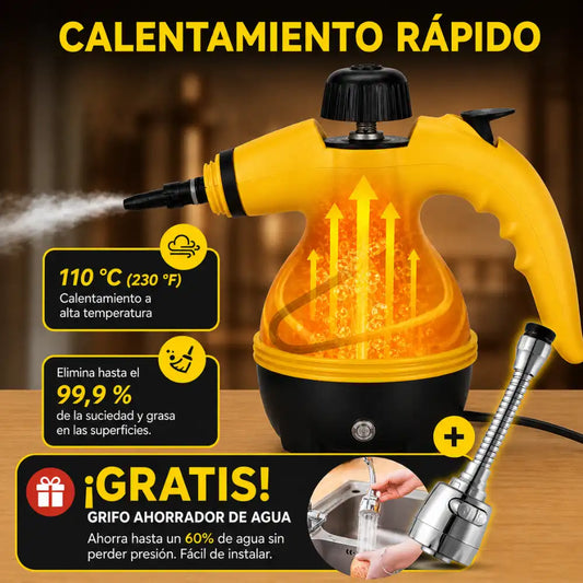 Máquina de limpieza profunda a vapor + Grifo ahorrador de agua GRATIS 🔥🚿