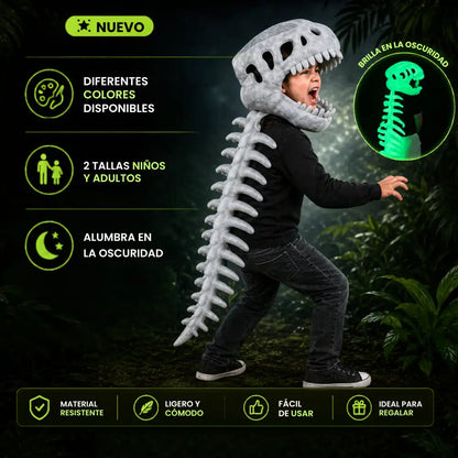FOSSILREX® | Esqueleto de dinosaurio que alumbra en la oscuridad 🦖
