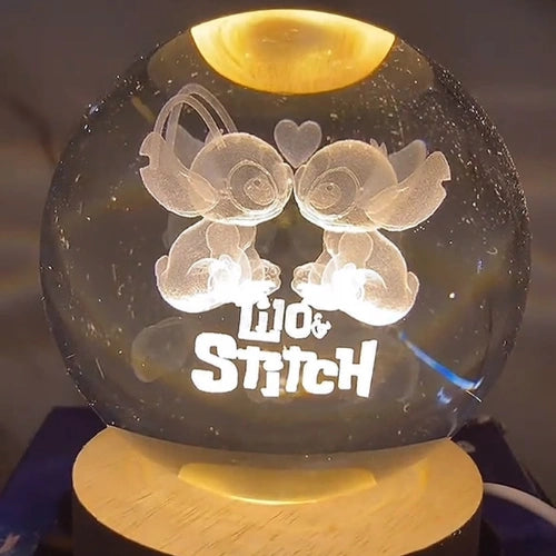 LÁMPARA ESFERA MÁGICA DE STITCH 🪐