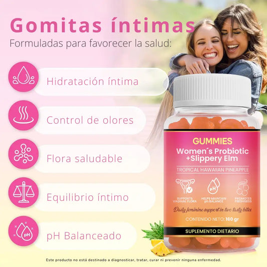 Gomitas probióticas femeninas para equilibrar el pH y aliviar la sequedad 🍍