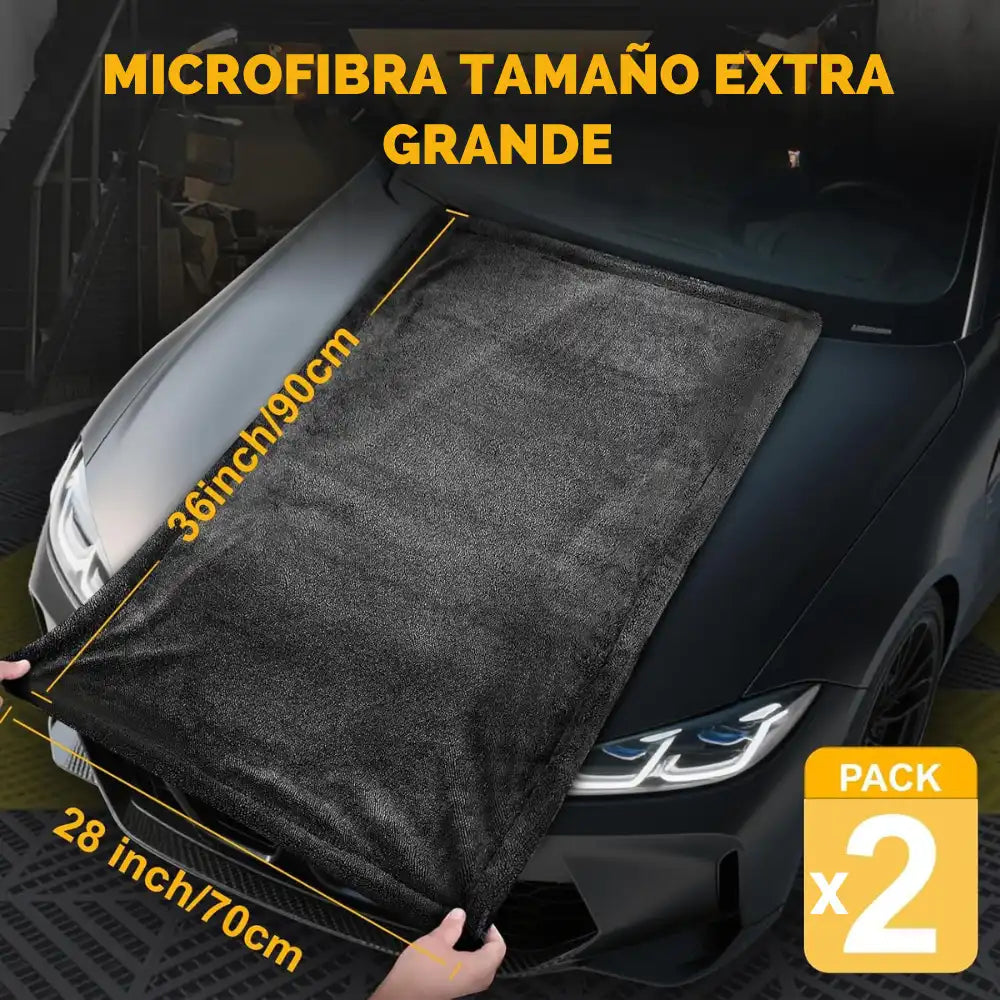 DRYTEK PRO® | Toalla microfibra XL 2x1 - Secado profesional, pintura intacta 🫧
