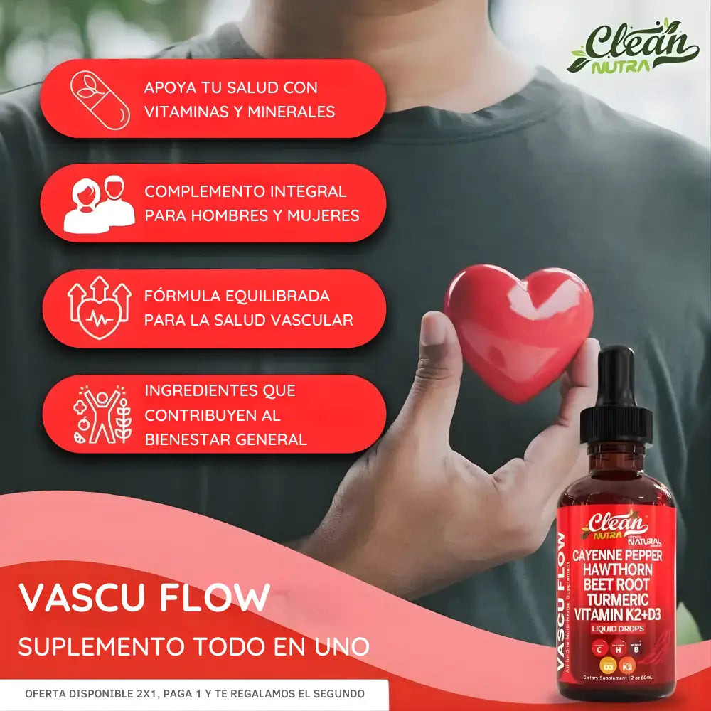 VASCUFLOW® 2x1 | Fortalece el corazón y los vasos sanguíneos 🫀📈