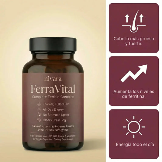 FERRAVITAL™ | Combate la caída del cabello y la fatiga con ferritina avanzada 🧬