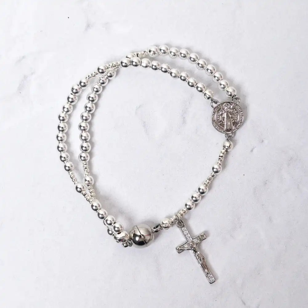 Pulsera de rosario magnético + Caja de regalo 📿