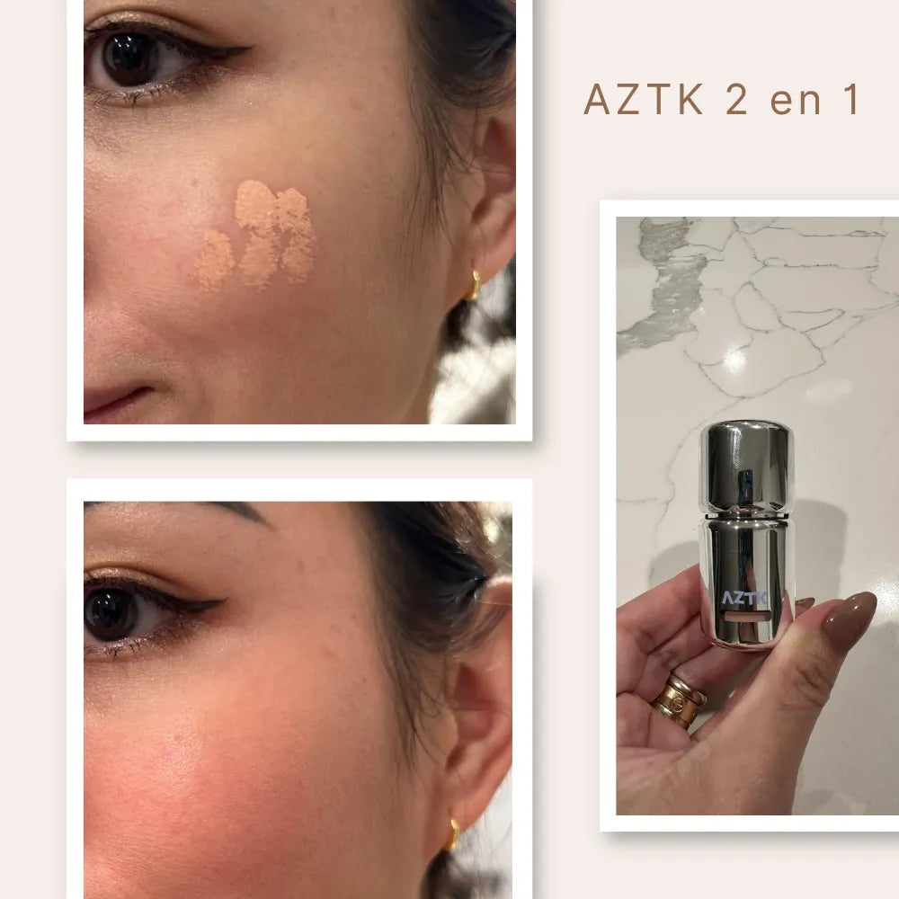 AZTK™ 2 EN 1 | RUBOR Y CORRECTOR MATIFICANTE LIQUIDO 🤎