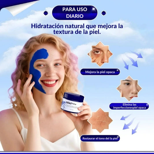 NILA AZUL™ POLVO MARROQUI | Limpieza e hidratación profunda para tu piel
