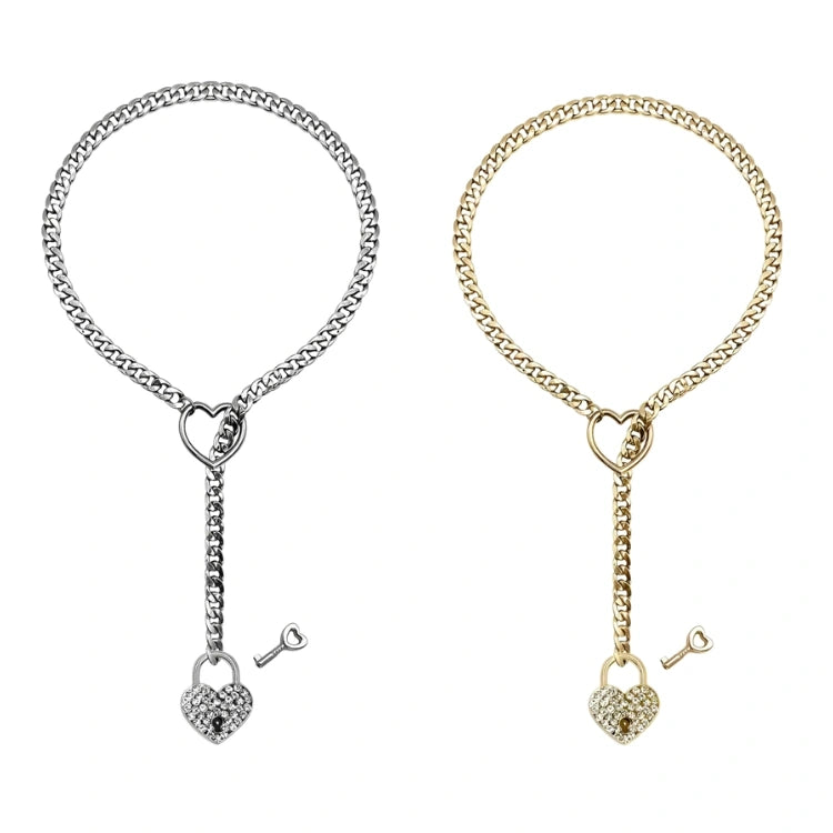 FIRE CHAIN™ - Cadena de corazón de cristal con candado y llave  🔐❤️‍🔥