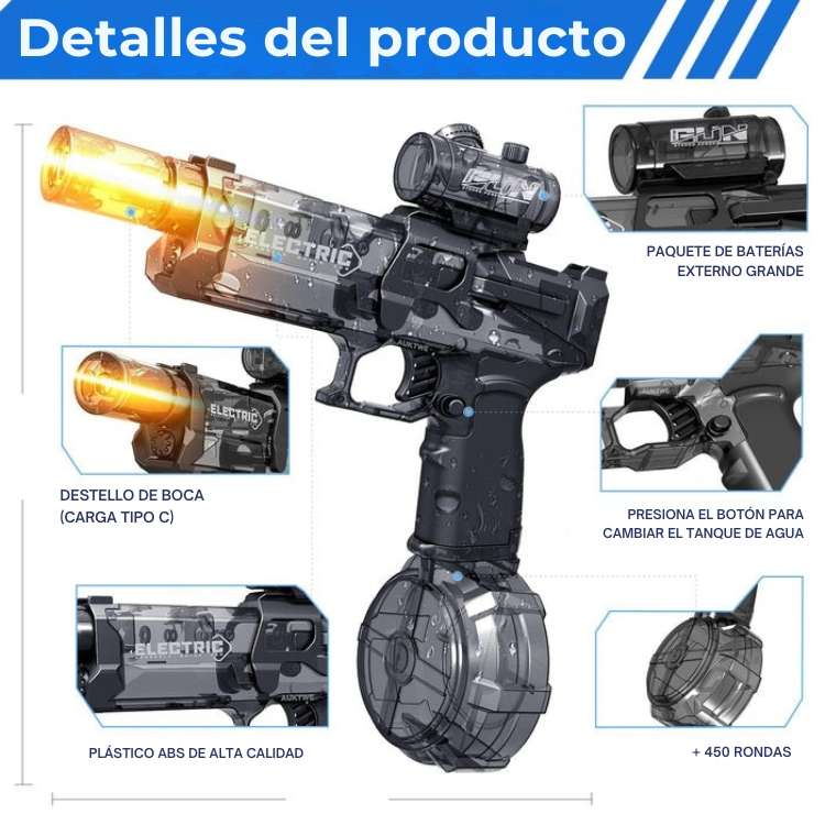 PISTOLA DE AGUA LASER POTENTE - El regalo perfecto para esta Navidad 💥