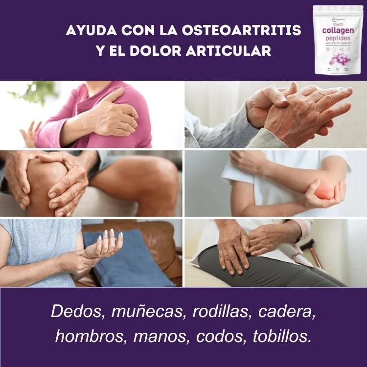 MULTI COLÁGENO CON PÉPTIDOS 2x1 - Alivia dolores articulares y osteoartritis + Guía de ejercicios en casa