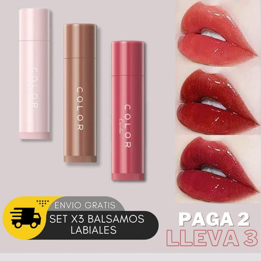 SET X3 BÁLSAMOS LABIALES