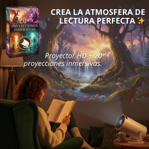 PROYECTOR PORTÁTIL - Ambienta y sumérgete por completo en tus lecturas 📖✨