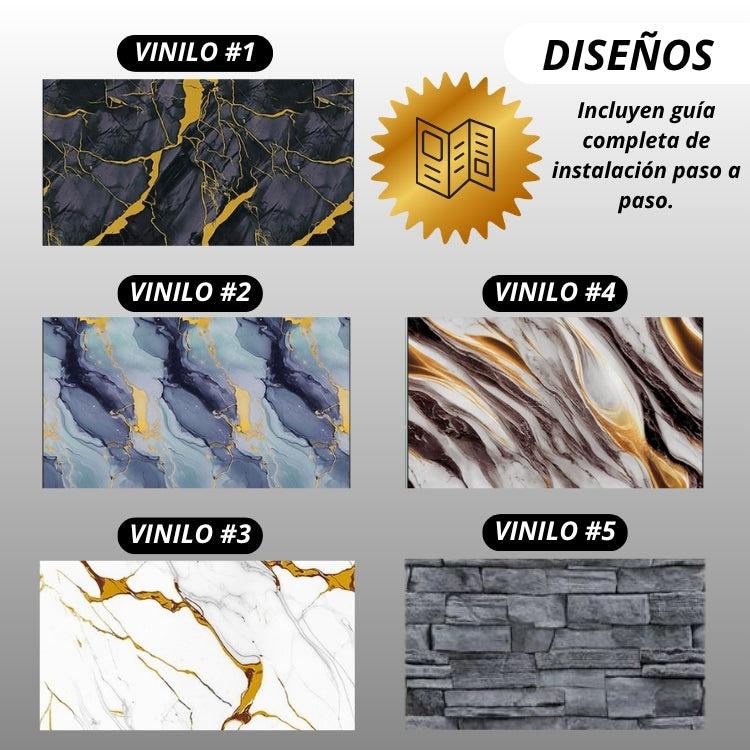 VINILO ADHESIVO DECORATIVO - Tus paredes más elegantes y lujosas 💎
