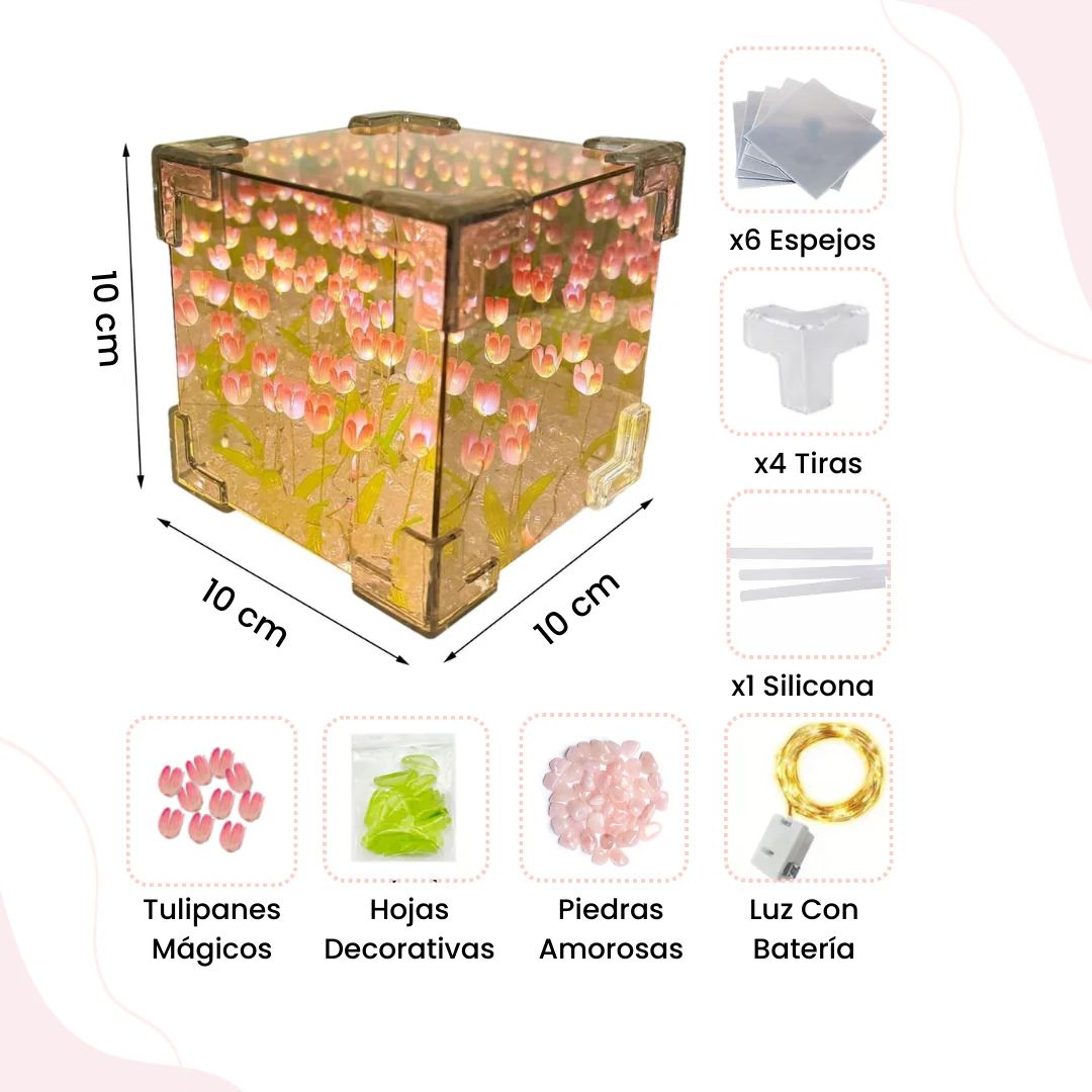 CUBO DE TULIPANES INFINITOS PARA ARMAR – MC Colombia