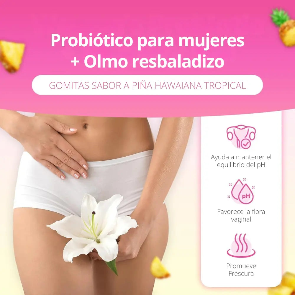 Gomitas probióticas femeninas para equilibrar el pH y aliviar la sequedad 🍍