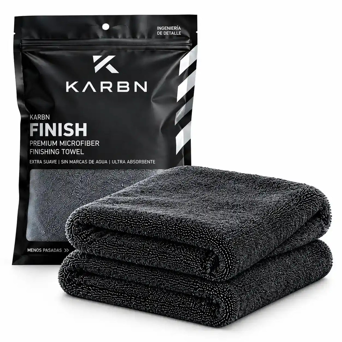 KARBN® | 2x1 Toalla microfibra XL - Secado profesional, pintura intacta 🫧